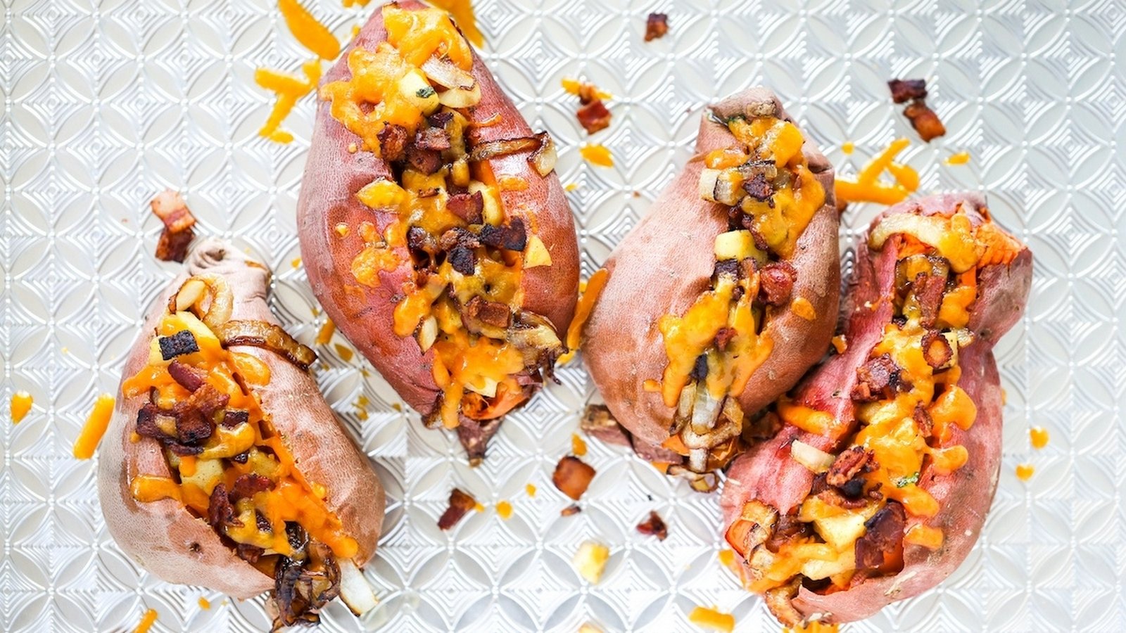 Apple Bacon Onion Stuffed Sweet Potatoes Apple Bacon Onion Stuffed Sweet Potatoes