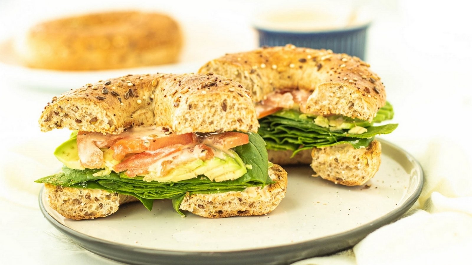 Avocado Bagel Sandwich Avocado Bagel Sandwich