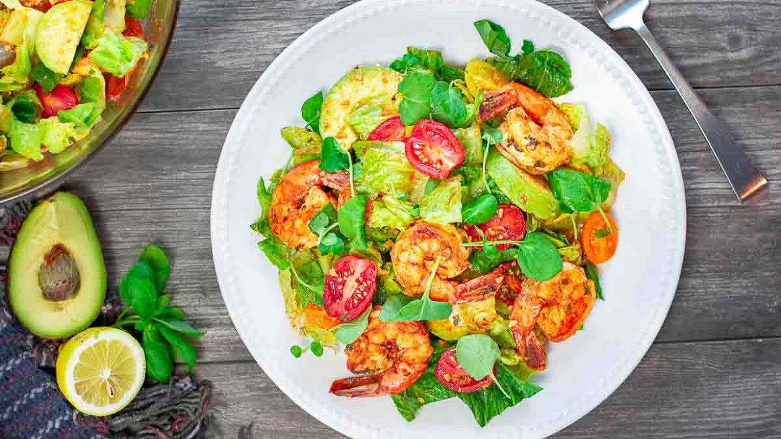 Romaine Watercress Salad With Shrimp Romaine Watercress Salad With Shrimp