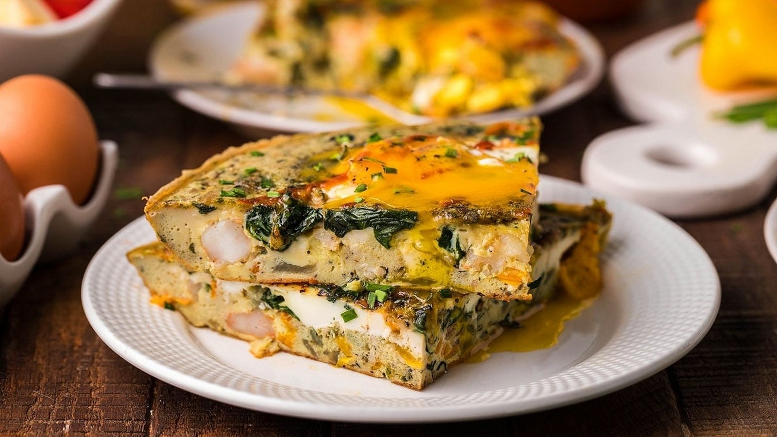 Shrimp Spinach Sunny Side Up Omelette Shrimp Spinach Sunny Side Up Omelette