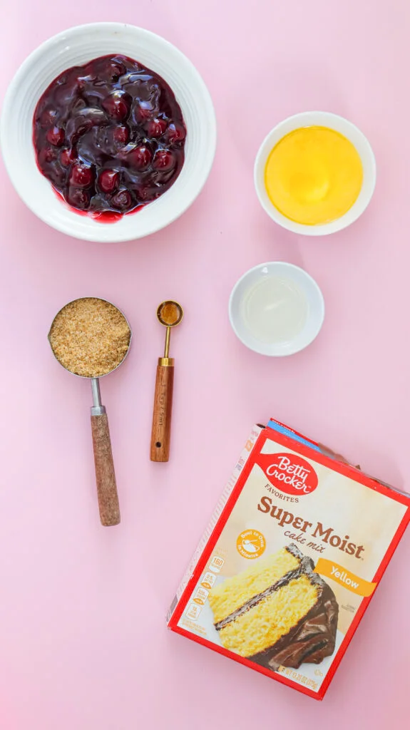 ingredients for cherry dump cake