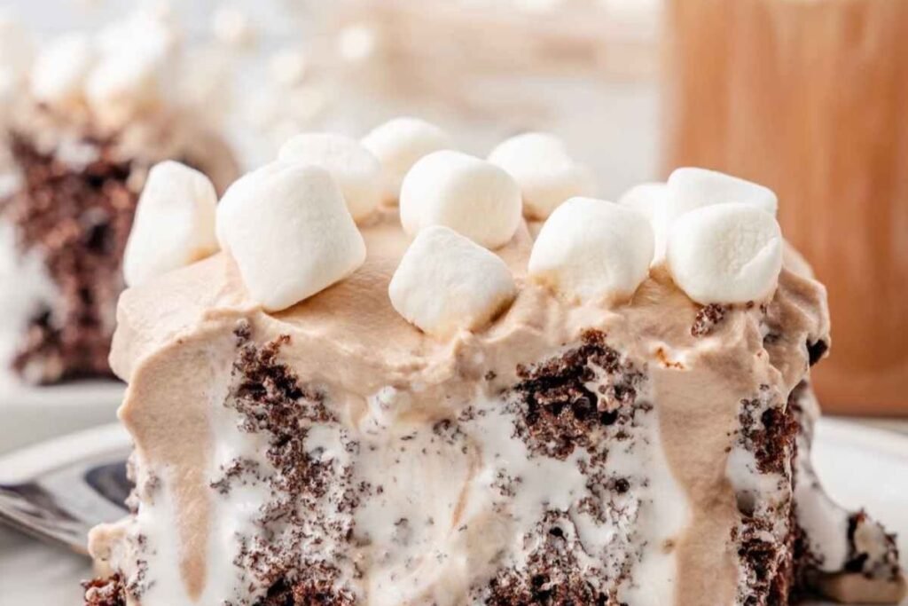 Hot Cocoa Poke Cake