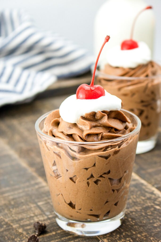 Chocolate Mousse Topped with Berries