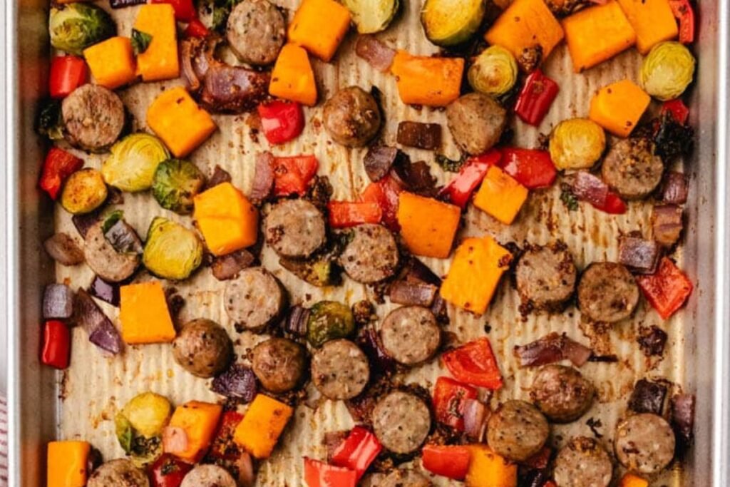 Sheet Pan Chicken Sausage with Vegetables