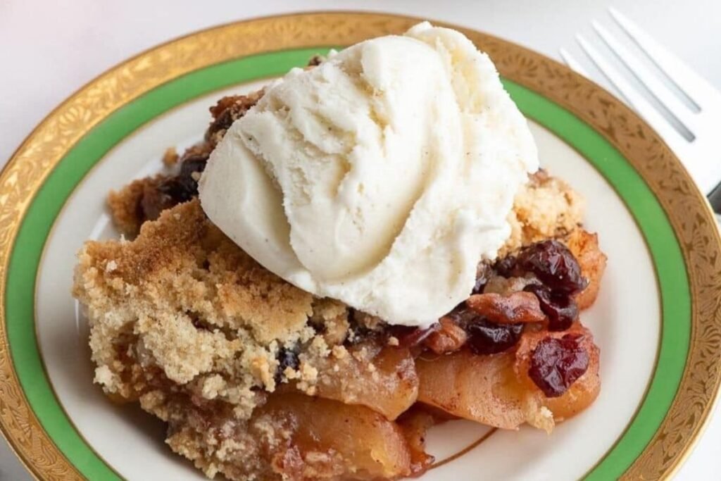 Apple Crisp with Cranberries and Walnuts