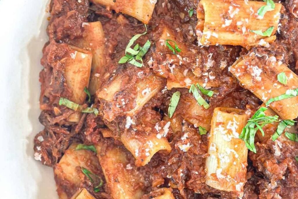 Dutch Oven Short Rib Rigatoni (Slow Braised Ragu)
