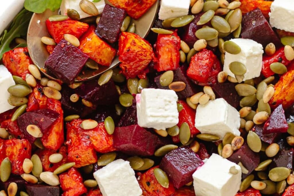 Roasted Pumpkin and Beetroot Salad