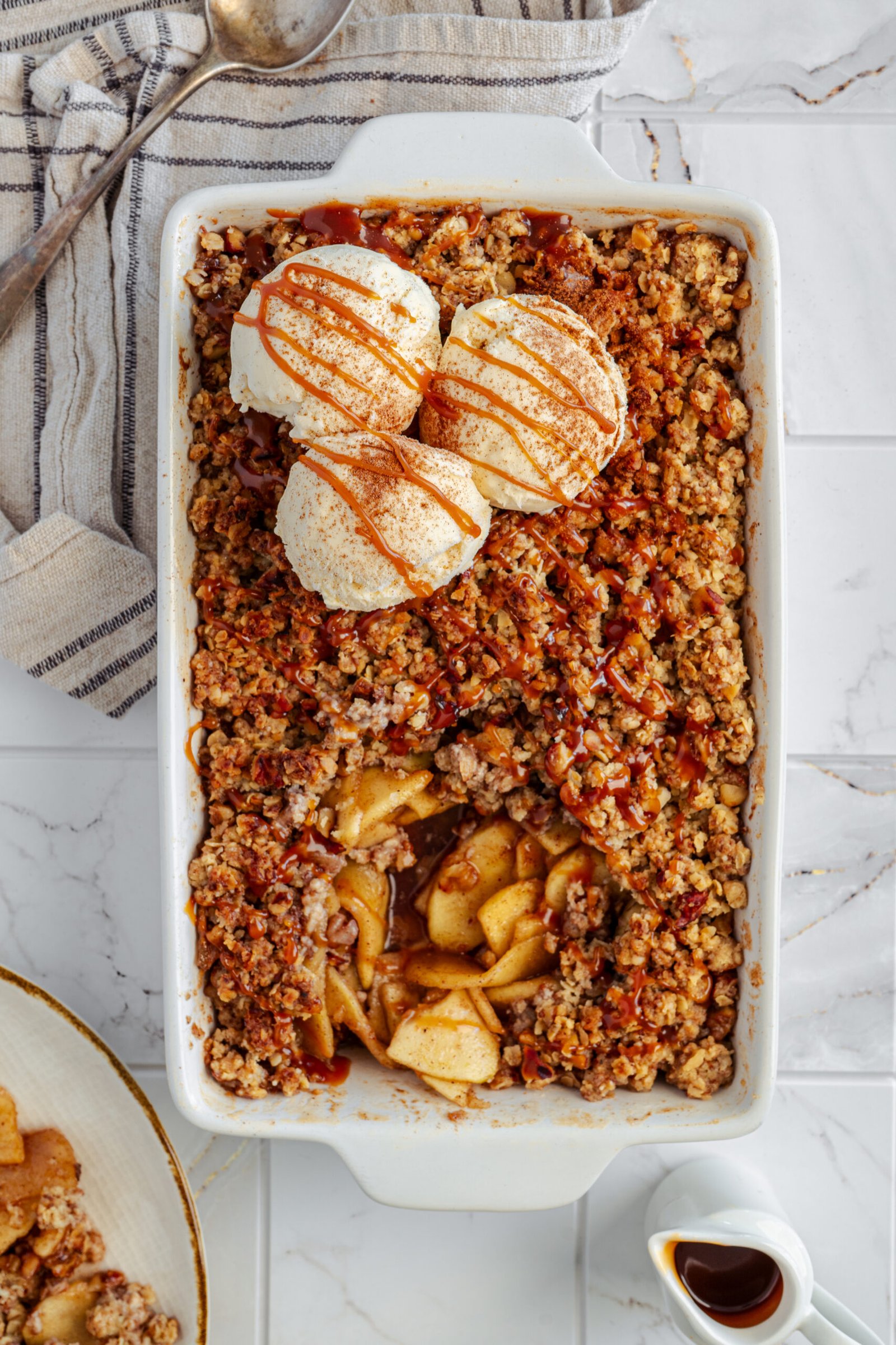 Apple Crisp with Vanilla Ice Cream