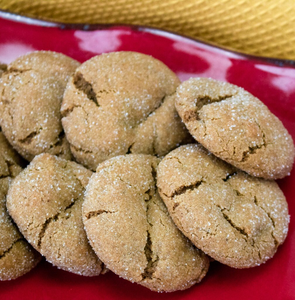 soft and chewy gingersnap cookies