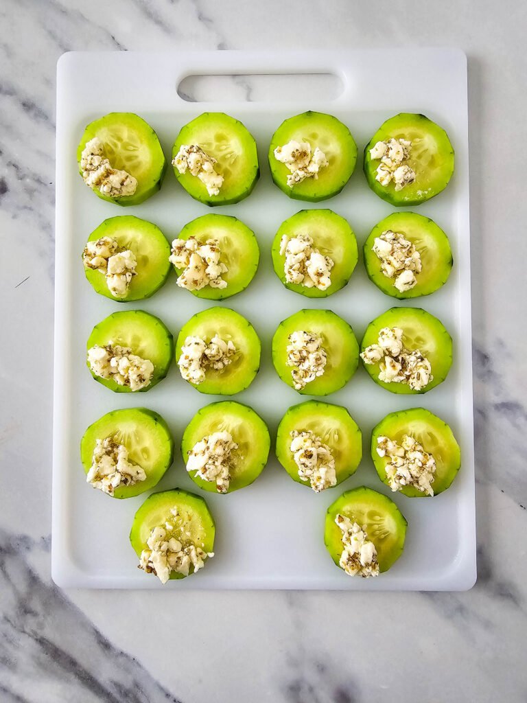 Greek salad bites - process