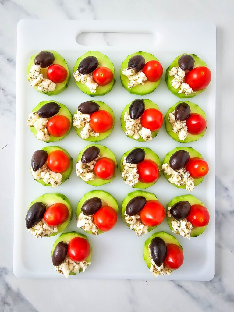 Greek salad bites - process