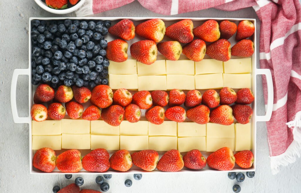 4th of July Fruit and Cheese Platter